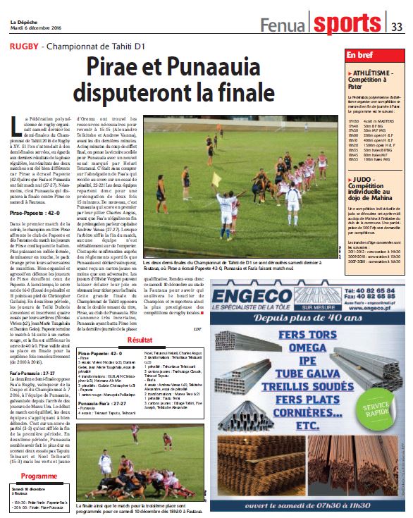 Demi-finales championnat