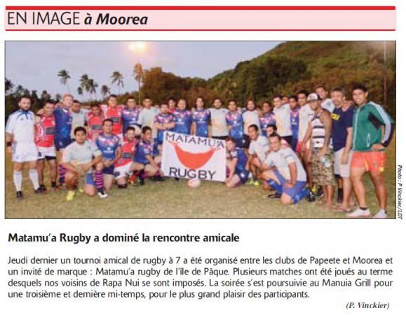 Tournoi rugby sevens à Moorea