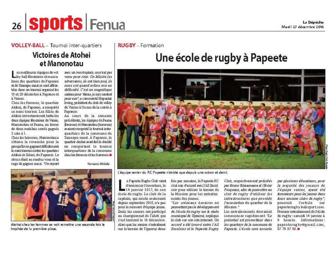 Ecole de rugby du Papeete RC