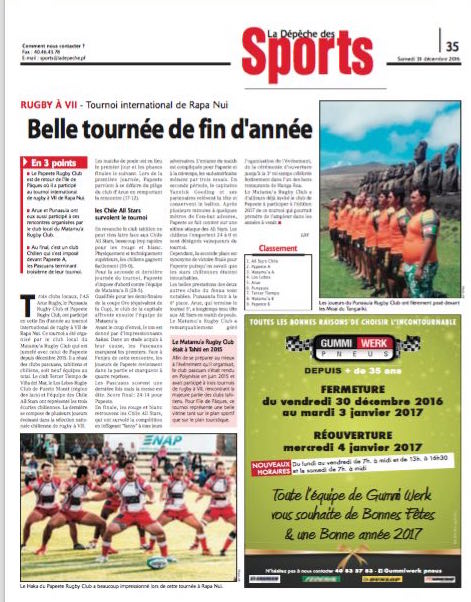 Belle tournée de fin d'année