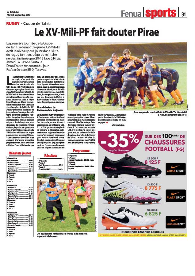 Le XV-Mili-PF fait douter Pirae